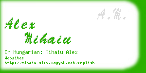 alex mihaiu business card